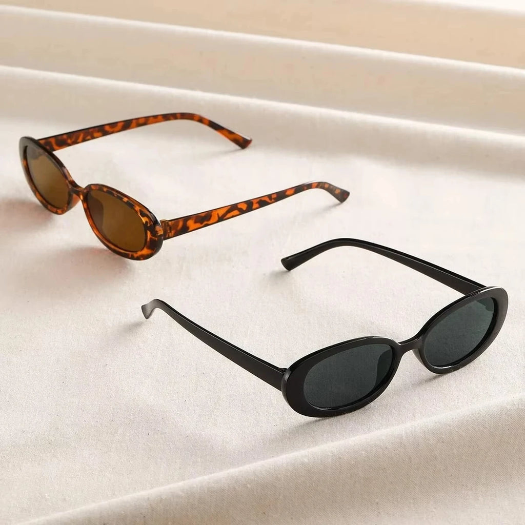 SandAway Sonnenbrillen-Set – Vintage Oval, 2er Pack